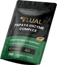 LUAL Papaya Enzyme Complex – 与Papain,Bromelain 和 消化酶的可嚼片 – 支持消化和营养吸收 – 天然Papaya Flavor – 180 Counter
