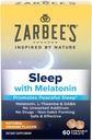 Zarbee的Melatonin 5mg,L-Theanine + GABA 睡眠补充,以促进和平睡眠,天然橙色火焰,可口的药片 成人年龄 12 Up, 60 Counter