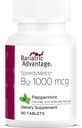 Bariatric Advancage B-12 快速熔融,维生素B12 1000 mcg 补充,快速熔融,以200 mcg的叶酸作为营养支持 - Peppermint, 90 counter