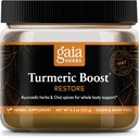 Gaia Herbs Turmeric Boost reference - Turmeric drink Mix 支持对成年人居住的健康反应 - 与Turmeric Curcumin, 黑辣椒, Holy Basil & Ginger - 4.3 Ounces (21日供应)