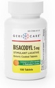 GeriCare Bisacodyl 5 mg Laxicative Coated Tablet 普通的Dulcolax 兴奋剂 Laxicative + Gentle Over night 便秘救济100 计数(一包)
