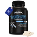 ORPHIC 营养 Glucosamine Chondroiting MSM 2100MG(90帽) - 男女联合支助补充* - 支持联合卡蒂拉和流动