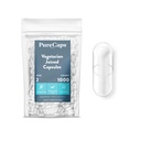 纯Caps USA - 空蔬菜 Vegan Pill Capules 大小 2~ 1000 加入 Pills| Clear - 非GMO认证 QQ SLS, Gluten, 防腐自由