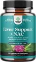 肝脏支持 NAC 配以 Milk Thetle 用于 Liver Cleanse Detox & 维修 - N Acetyl Cysteine 配以抗氧化剂的 Liver Cleanse, Turmeric, Choline, Dandelion & L-Glutathione - 120 Caps