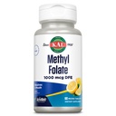 KAL 甲基Folate 1000 mcg, 5-MTHF 活性形式, 叶酸补充剂, 心脏健康, 产前, 口服和脑部支持, 蔬菜, 天然柠檬活性, Melt, 60天保障, 60 Servi, 60 微片