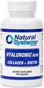 天然系统产生的Hyaluronic Acid Plus Collagen和Biotin 60 Capsules - 增强吸收的Acido Hialuronico Capsules - 皮肤的Hyaluronic Acid补充剂 - 坚固的皮肤,毛发,钉子