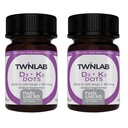 Twinlab 维生素D3 1000 + K2 点 - 骨骼和心脏健康 - 免疫支持 - 25 mcg, 60 片(1 000 IU)(2 包)
