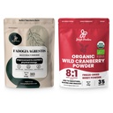 Junle Powers Ultimate Men's Wellness Duo: 5oz Fadogia Agrestis Extract & 5oz 有机野生Cranberry Powder - 尼日利亚Fadogia 驱动和被动补充,USDA认证的Cranberry超级食品
