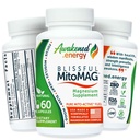 Blissful MitoMag – 300mg 元素镁复合体:Mg Glycnit,Mg BHB – 睡眠肌肉 Mood 能量认知焦点 – All Natural, USA Made, no Additives – 60 Vegan Capsules 补编