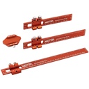Woodworking Rule, Neitra 3PCS (6/8/12英寸) 金属套装规则, 具有45°和30°的滑动停止测量精度, 滑动停止标记英寸和量子 T- T- Type 铺设规则广场