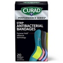 CURAD 性能系列 IRONMAN 抗菌带, 极端持有粘附技术, 标准尺寸 弹性布料带, 用于剪切, 碎屑, & Burns, 各种颜色, 1 x 3. 25英寸, 20 个计数