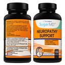 SugarMD 神经病支持补编 — 180 Nerve 补充 Capsules 配有 Alpha Lipoic Acid, Benfotiamine 和 Vitamin D3 B6 B12 — 脚手手指和腿的神经病支持补编 — 90天供应