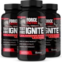FORCE FACTOR 测试 X180 Ignite, Testosterone Boster & Fat Burner for Men, Testosterone 补充帮助构建肌肉,增加能量,以及促进生命力和性能, 60 Counter (Pack of 3)