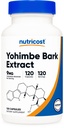营养成本Yohimbe Bark 提取450mg(9mg Yohimbine Alkaloids),120 Capsules - 超强,格鲁滕自由,非GMO