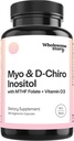 Myo-Inositol & D-Chiro Inositol Capsules 具有MTHF, Folate,维生素D → 支持Ovarian功能,Hormone平衡, & Homocysteine水平 → 妇女生育率补充金 → 360 计算比率 40:1