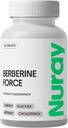 Nuray Berberine Force - 支持认知健康,肠胃健康,心血管健康,以及帮助维持代谢健康 - 与Folate,R-Alpha Lipoic酸 - 60 Counter - 500mg