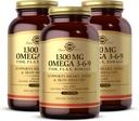 Solgar 1300 mg Omega 3-6-9,120 Softgels (Pack of 3) - 鱼油补充剂 - 支持联合和皮肤健康 - 包括Flaxseed & Borage - 包含 EPA & DHA Omega 3 Fatty Acids - 120 总服务量