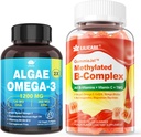 维生素B 复合体 填充液和植物藻类 Omega 3 1200 mg 补充剂