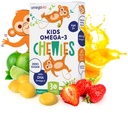 Omega 3 Gummys - Ultra-HA Chewable Gel Gummy - Omega 3 for Kids Supports Brain and Eye Health - 无糖天然水果火焰 - Kids Omega 3 Fish Oil Gummys (30个伯爵)