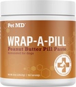Pet MD 包装 Pill 花生酱 Flavor Pill Paste for Dogs - 制作一个包或邮袋来隐藏 Pills 和 Medication - 8 oz