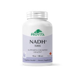 PROVITA NADH+ Forte + NADH, Coenzyme Q10 & Chlorophyll + 能源支持, 聚焦, 精神清晰和脑健康 + Vegan Capsules + 高吸收细胞公式