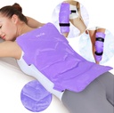 REVIX 超大型后置冰包,可重新使用的Gel冷压缩包,用于完全后置救济,肌肉疼痛、疲劳、恢复和酸性肌肉-可调整的草条,紫色