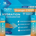 HydroMate 含低糖的电解石粉 - 16个含维生素C橙色到促进能量的即时水解包 - 低糖电解石粉包 支持水解用于快速党回收