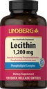 Lindberg Lecithin 1200mg Supplement at Men & Women 120 Softgel Capsules → Phospolipid Complex → 非GMO, Gluten Free (英语:Gluten Free) 互联网档案馆的存檔,存档日期2011-12-02.