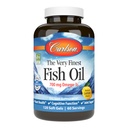 Carlson - The Very Fish Oil,700 mg Omega-3s,挪威鱼油增刊,Wild Caught Omega-3 Fish Oil,可持续来源的鱼油盖,Omega 3增刊,柠檬,120软胶