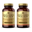 Solgar Choline/Inositol 500 mg/500 mg,100 蔬菜罐头(包2) - 能量代谢、肝脏健康、脑和神经功能必需-非GMO、Vegan、Kosher-100 总服务量