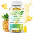 Glucosamine Chondroitin Gummys, 与MSM & Elderberry的超强联合支持补编, 对成年人的抗氧化剂免疫支持, Pineapple Flavor, 60 Counter