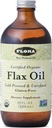 Flora - Flax Oil - Cold-Pressed, Unrefined, 有机Flax Eil - 含有Omega-3 & Omega-6 - 非GMO & Gluten - Free - Keep Chilled - 17 f.z. 琥珀玻璃瓶