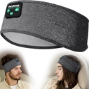 Perytong睡眠头带 - Bluetooth睡眠头带给侧面睡眠者的耳机 - 睡眠舒适头带带小扬声器的耳机 Microphone Gift Ideas for Men