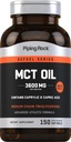 Piping Rock MCT Oil Softgel Capsules → 3600mg → 150 Pills → Keto-Adroved → Non-GMO, Gluten Free Supplement (英语).