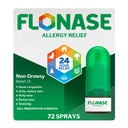 Flonase过敏性肾上腺素喷洒,24小时非昏睡性过敏性医学, Metered Nasal Spray - 72 Spray - 秋季和季节性过敏性肾上腺素喷洒