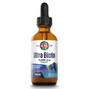 KAL Ultra Biotin 10000mcg DropIns,液态Biotin Drops, 头发生长补充剂, 高发性维生素B7, 健康头发, 皮肤, 钉子和能量支持, 天然混合贝里 Flavor, 约59 Serv, 2oz