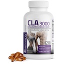 Bronson CLA 3000 额外高概率支持健康重量管理 Lean Muscle 质量非刺激性聚氨酸 120 软胶