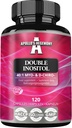 APOLLO的HEGEMONY 双因子醇 120 Vegan Capsules - Myo-Inositol + D-Chiro-inositol 在最佳40:1 比例 - 615 mg / Capsule - 4个月供应 - 维生素 B8 补充
