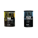 Animal Pak - 方便全一维生素和补充包装 & Flex – 完成联合支持补充 – 包含 Turmeric Root Curcumin – 帮助修复和恢复关节 – 44 包
