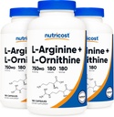 营养成本 L-Arginine L-Ornithine 750mg; 180 Capsules(3瓶)