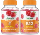 活生生的维生素E + 维生素B12,Gummys Bundle - Great Tasting, Vitamin Supplement, Gluten Free, GMO Free, Chewwable Gummy (英语:Gluten Free, Gluten Free, Guomble, Gummies Bundle - 大口味,维生素补充, Gluten Free, Gluten Free, Gulot Free, Chewable Gummy (英语).