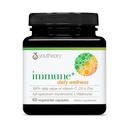 Youtheory Imune+ Daily Wellness - 蔬菜Imune 支持补充 维生素C,维生素D3 & Zinc * - 蘑菇补充 土耳其 Tail, Cordyceps & Reishi - 60 蔬菜Caps