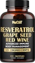 Trans Resveratrol 补编,配有红酒抽取、Immune和身体管理综合体 -- -- Echinacea、Garlic Bulb、Berberine HCI、Milk Thetle & More -- -- 200 Capsules供100名服务者使用