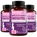 亲密的玫瑰 Myo-Inositol & D-Chiro Inositol Blend - 40:1 混合比率 - 妇女每日健康支持 - 维生素 D & Ashwagandha, 3瓶