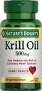 自然丰盛的Krill油 心脏健康 饮食补充500mg 快速释放软胶 30个计数