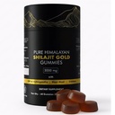 纯喜马拉雅省Shilajit Gummys Gold级 与 Ashwagandha & Fulvic Acid | 无糖能源,Stamina & Immune 支持男女 | 85+ Trace Minerals | 非GMO & 100% 天然 | 60 Counter