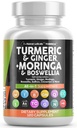 纯净营养素 Turmeric Moringa Supplement QQ 姜子 Boswellia Saffron - 锡兰肉桂,塔尔特樱桃,奎西丁加里特尔·内特尔圣巴西尔的男女补编 - 1Pack