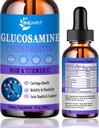 Glucosamine Chondroitin液滴2000mg, Liposomal Glucosamine Chondroitin MSM, Chondroitin & Glucosamine 营养补充 w/Turmeric 提取, Hyaluronic酸, Quercetin 和 Bromelain