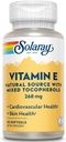Solaray维生素E d-Alpha Tocopherol 268mg(400 IU) 心与皮肤健康,抗氧化剂活动支持(50个计数)