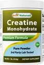 Best Naturals Creatine Monohydrate 1 Lb 纯粉质(1 LB (Pack of 1)) 最佳天然素 单水合物 1 Lb 纯粉质